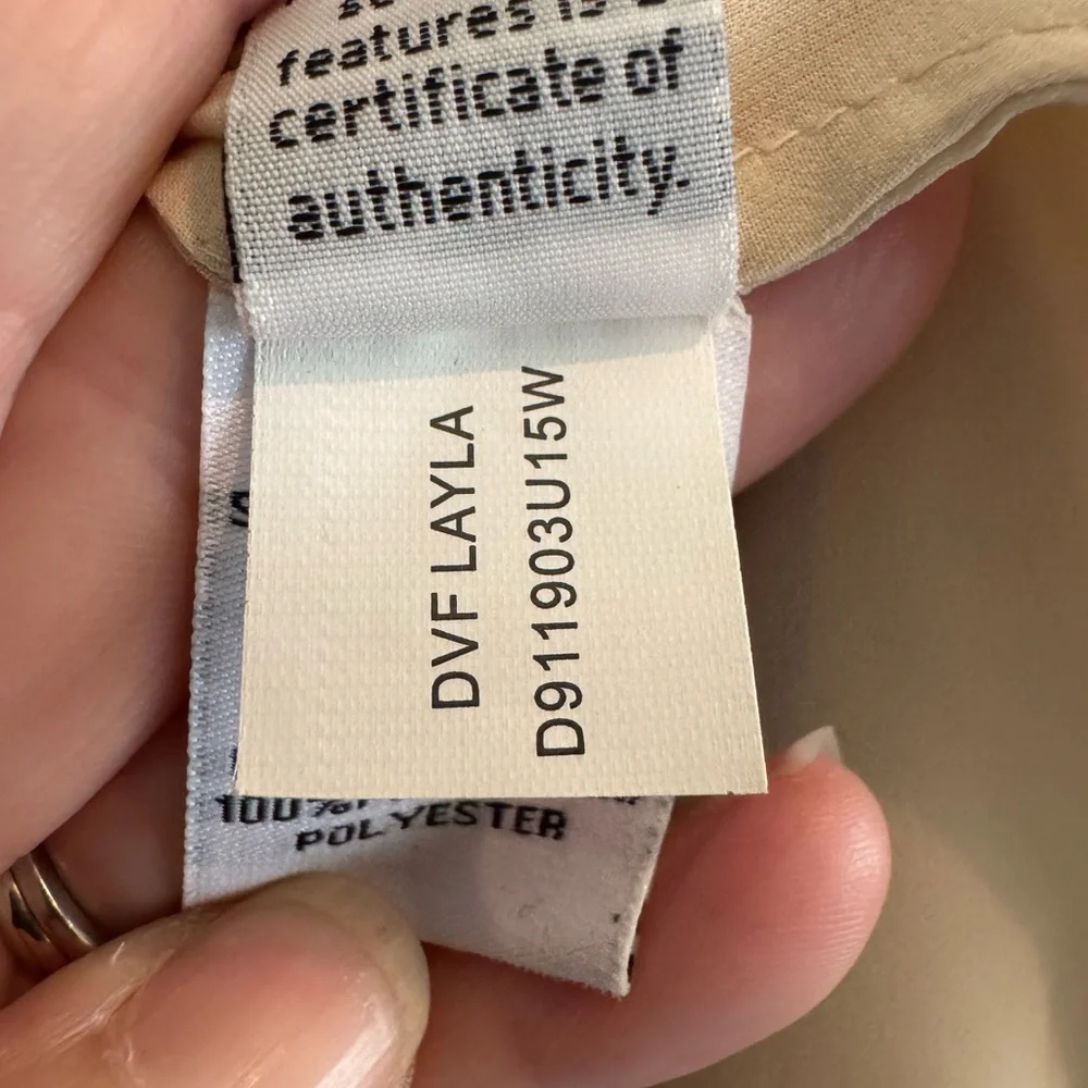 Diane Von Furstenberg Layla Gold Leaf Dress - Picture 11 of 11